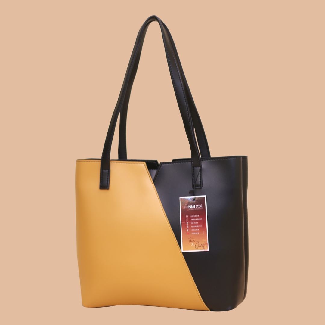 Elegant Yellow and Black Tote Bag