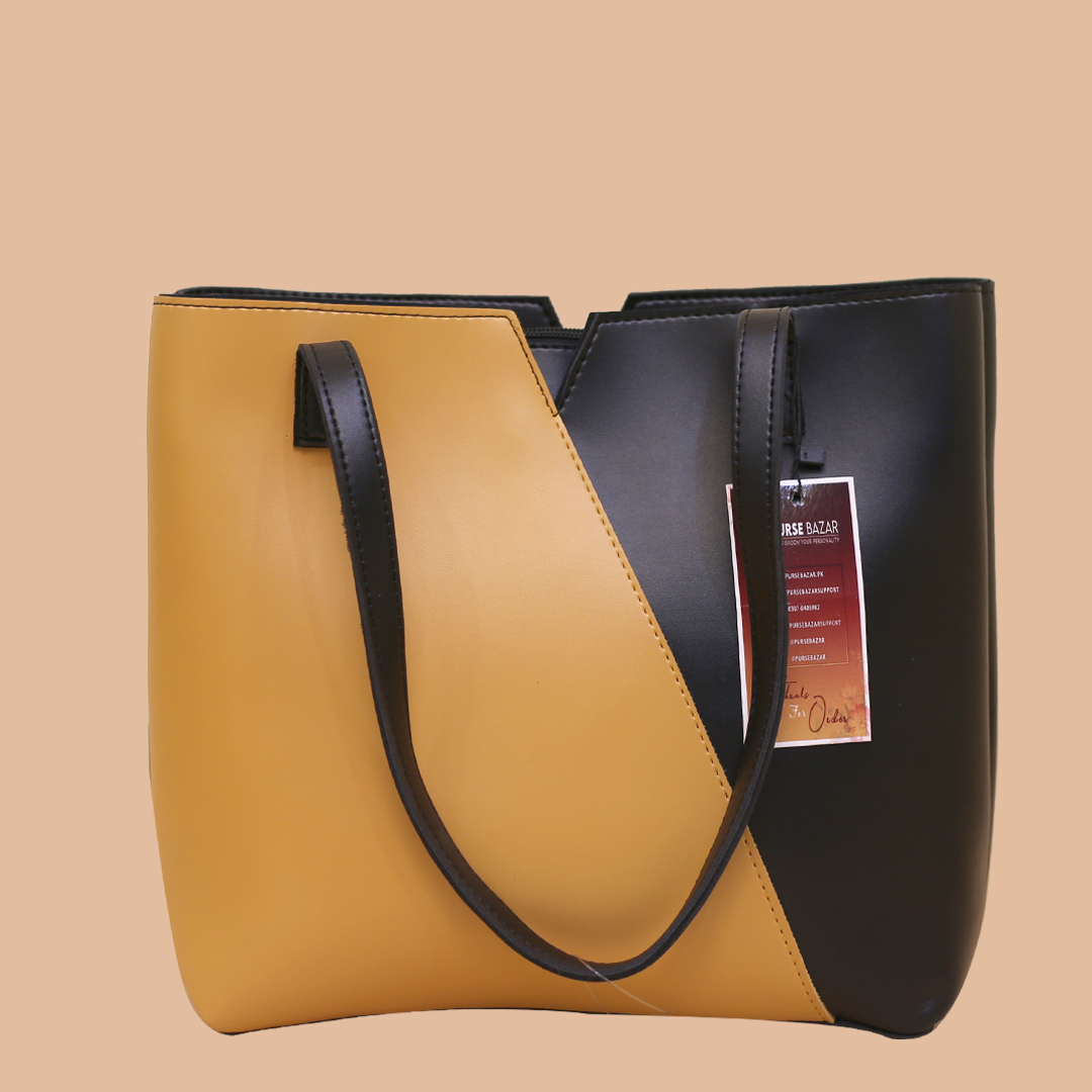 Elegant Yellow and Black Tote Bag