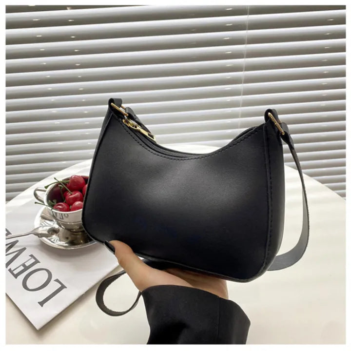 Black Half Moon Crossbody Bag