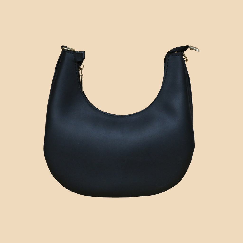 Classic Black Half Moon Crossbody Bag