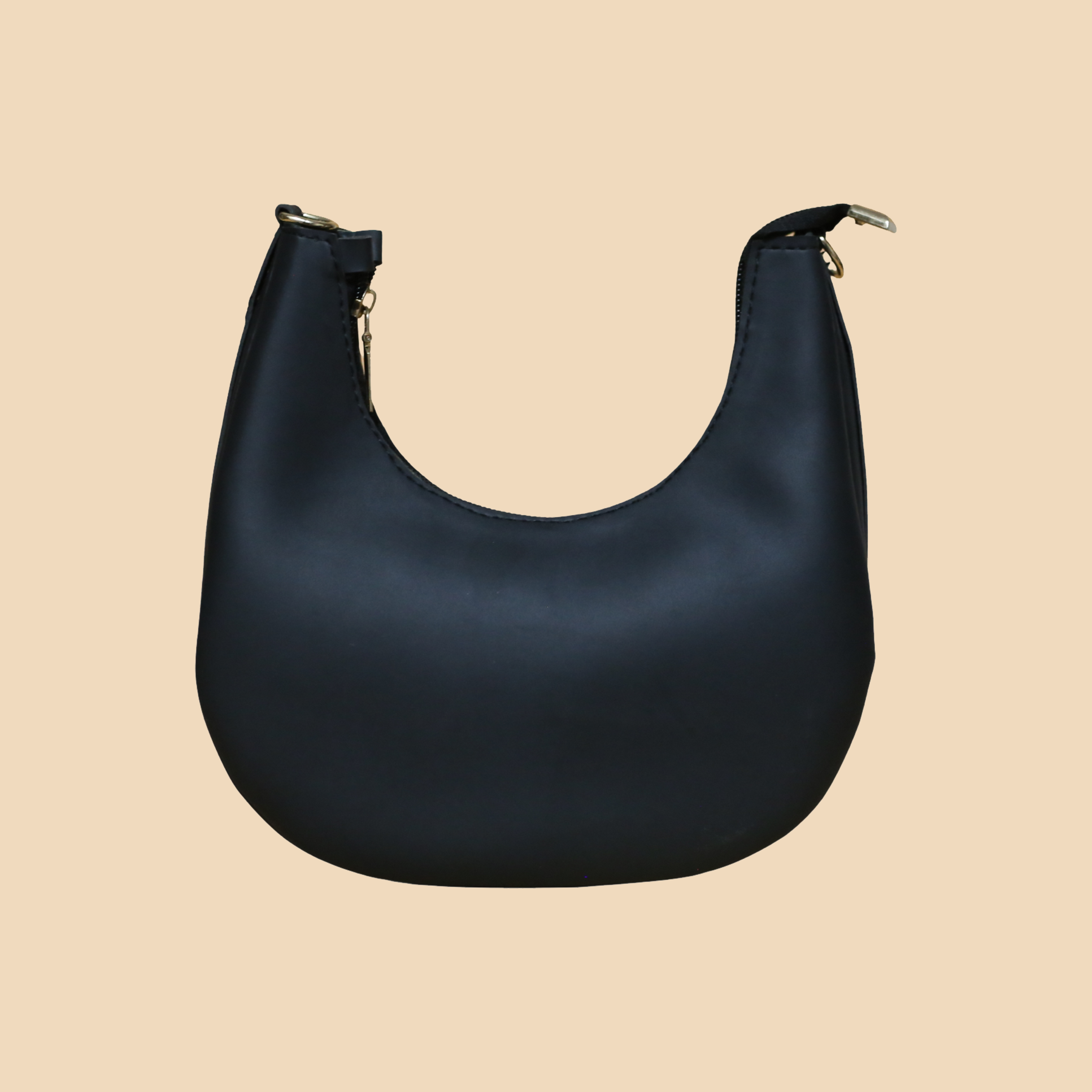 Classic Black Half Moon Crossbody Bag