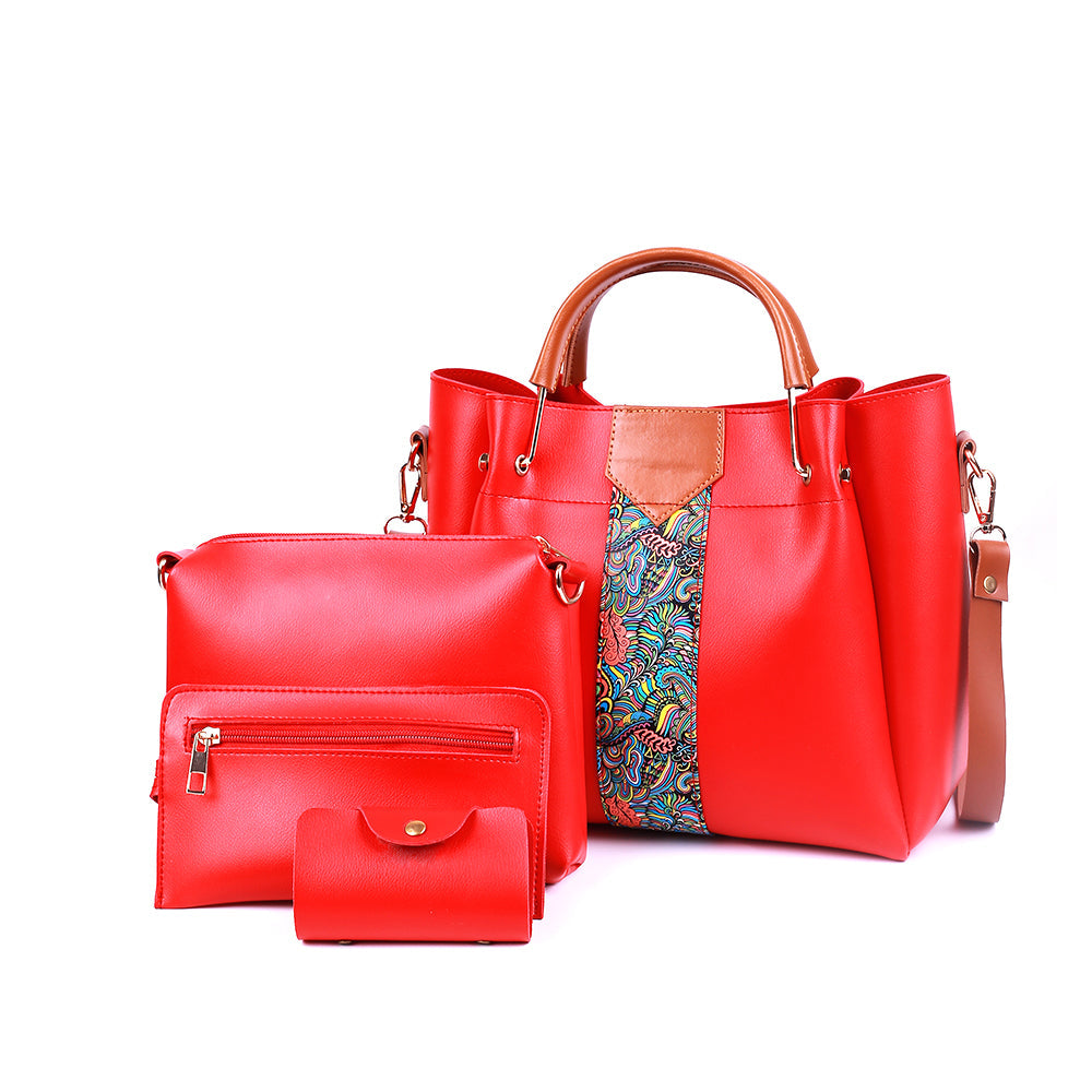 Delicacy 4 Pcs Chili Red Handbag
