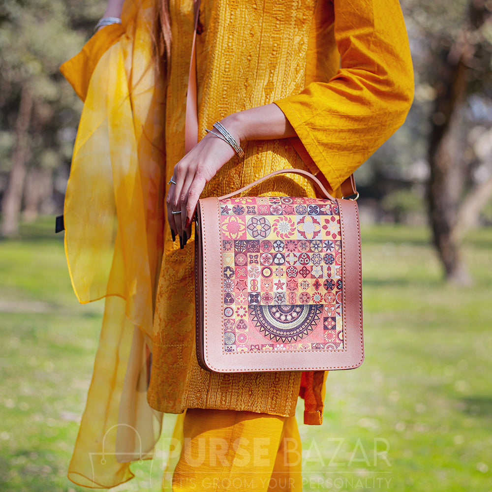 Brown Vibrant Crossbody Bag