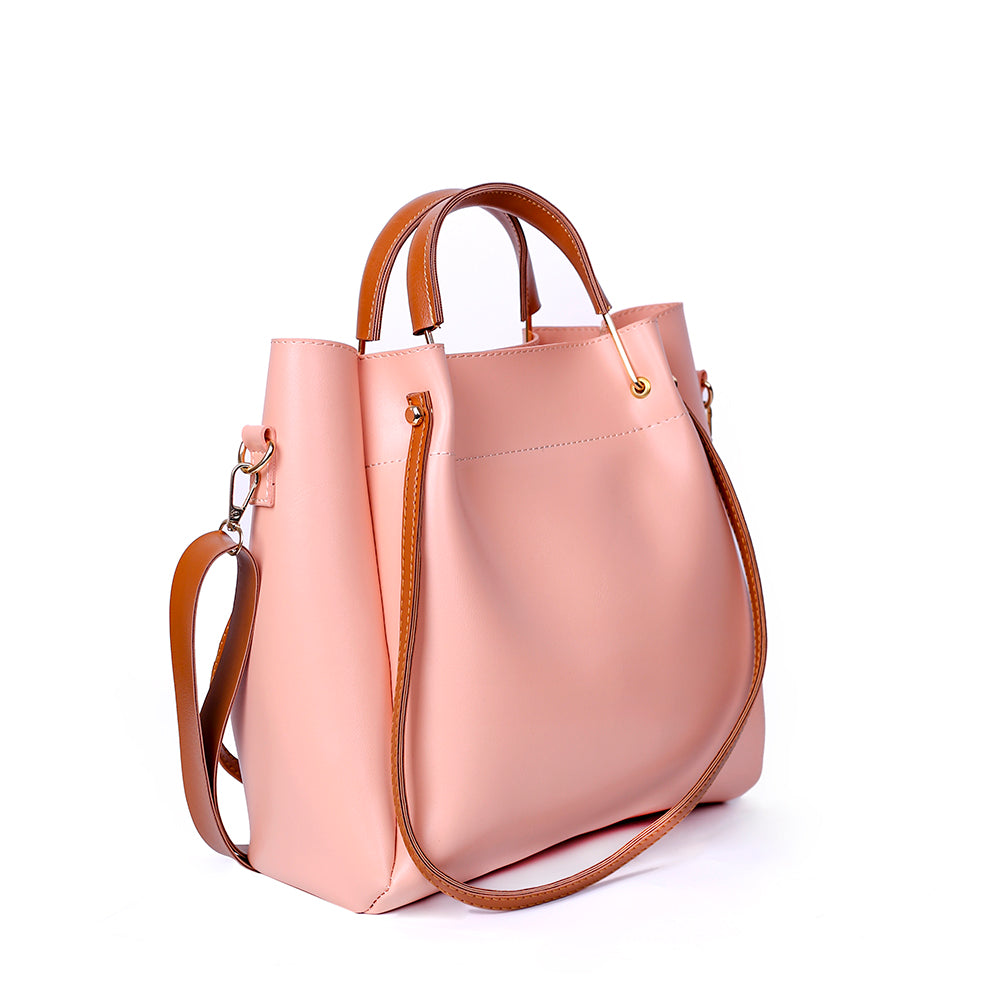Job Joy T-Pink And Brown 2 Pcs Handbag
