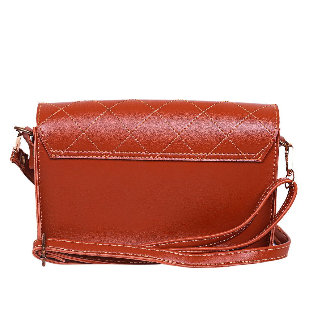 Quilt Brown Crossbody