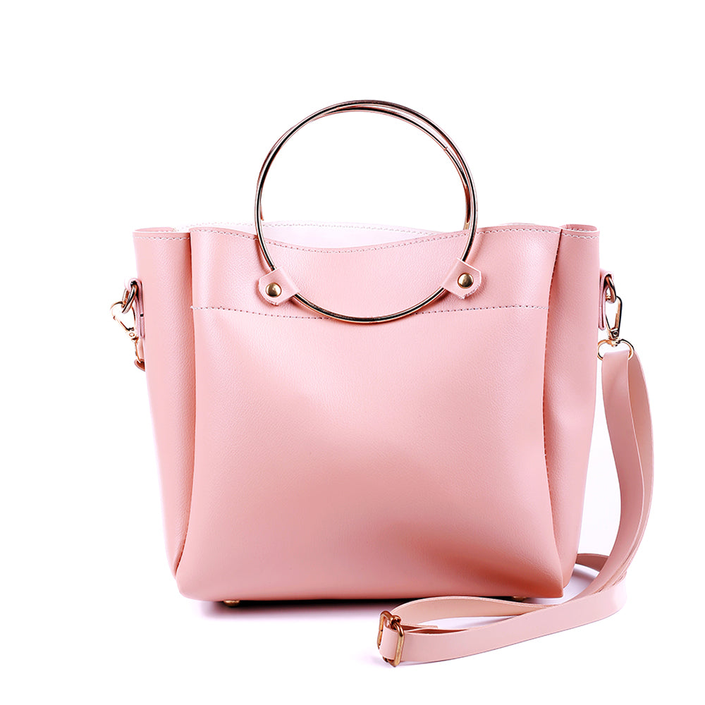 Iconic T-Pink and White Handbag