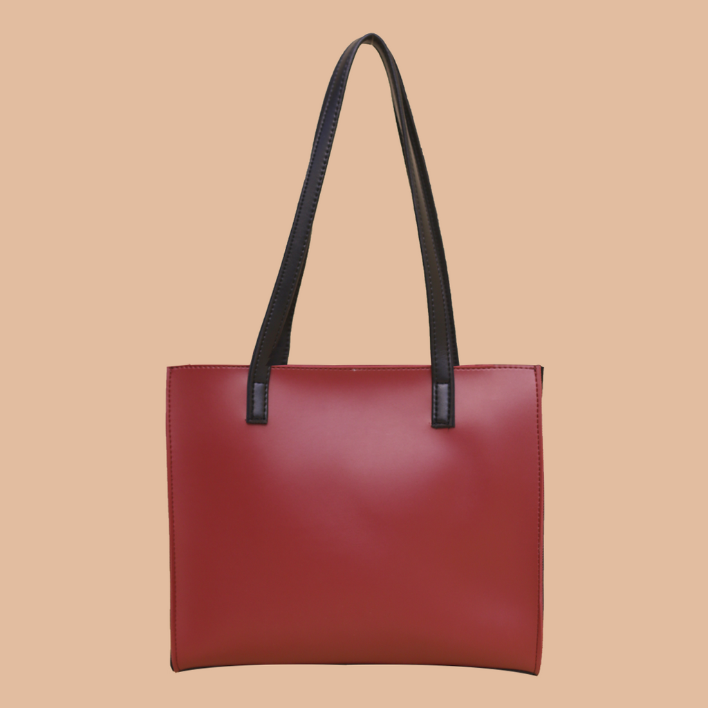 Floral Maroon and Black Shoulder Bag