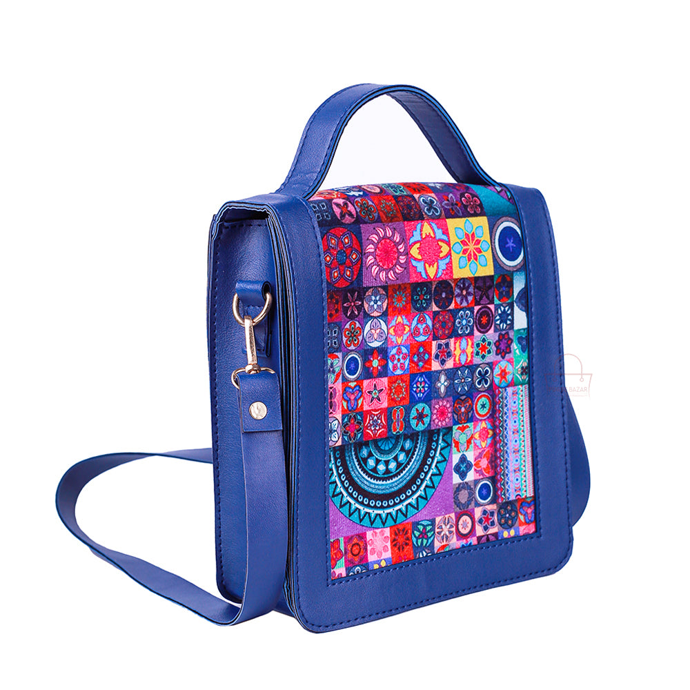 Blue Vibrant Crossbody Bag
