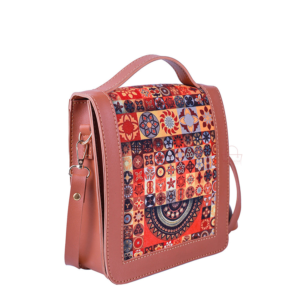 Brown Vibrant Crossbody Bag
