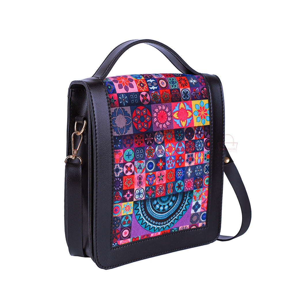 Black Vibrant Crossbody Bag
