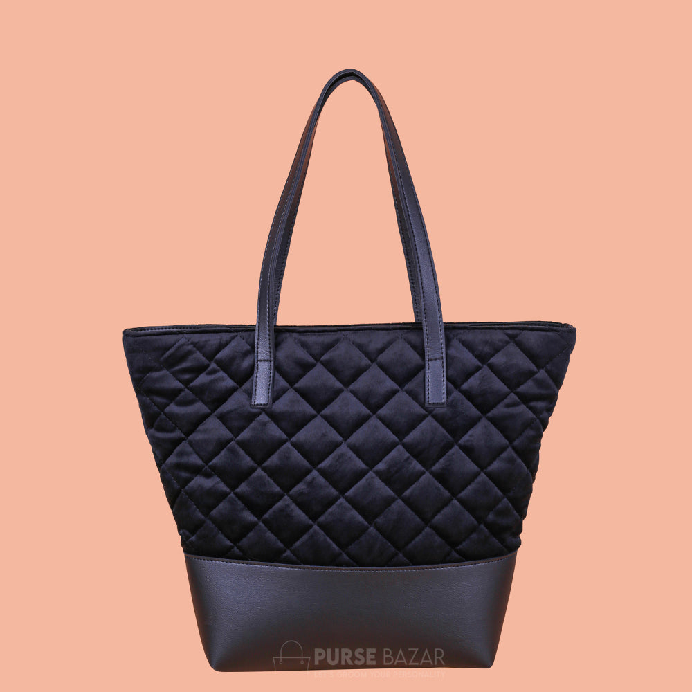 Black Silk Tote Bag