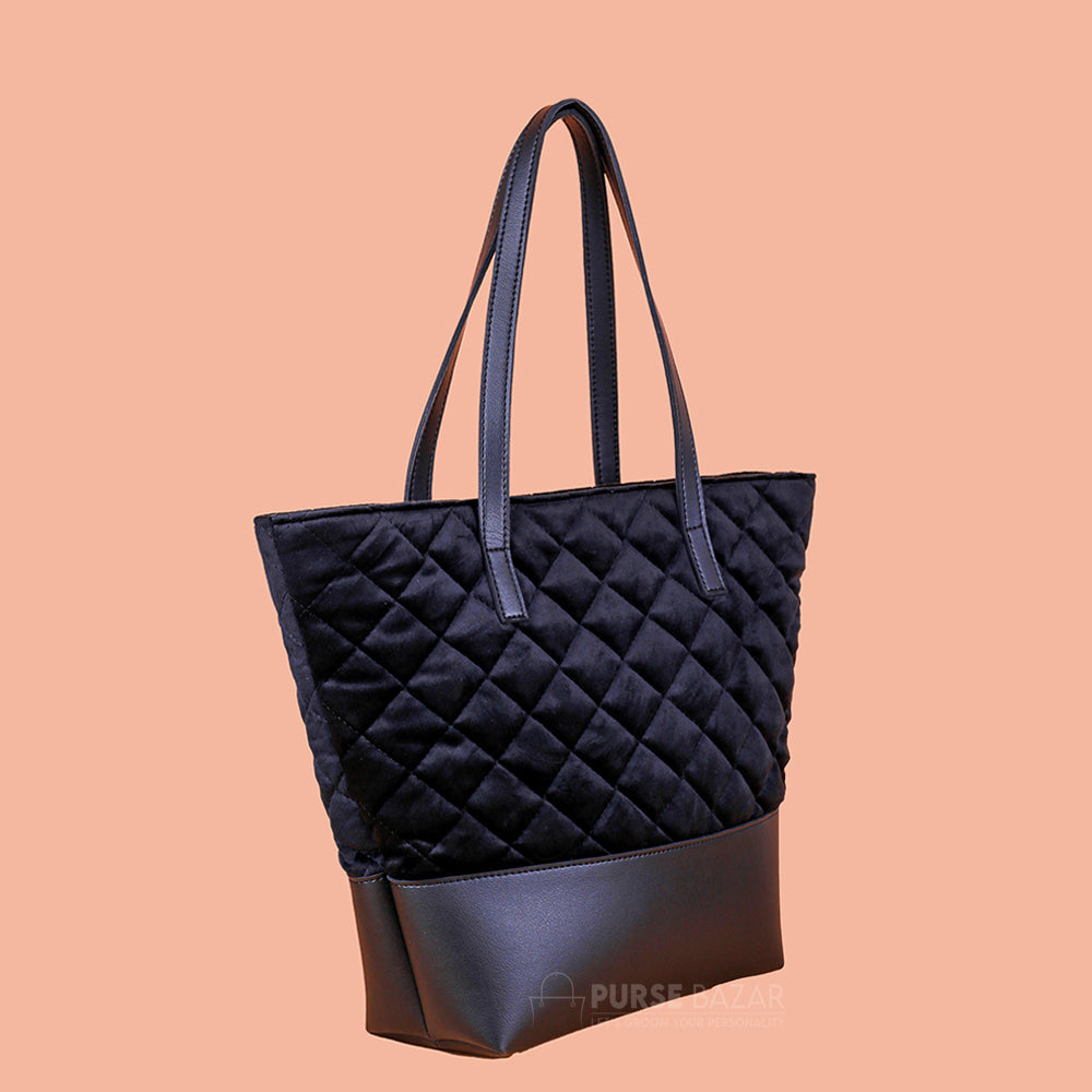 Black Silk Tote Bag