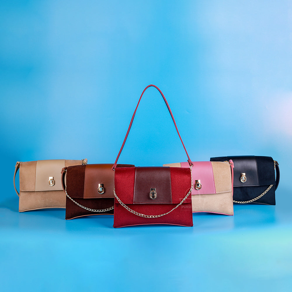 Sleeve Maroon Crossbody Bag