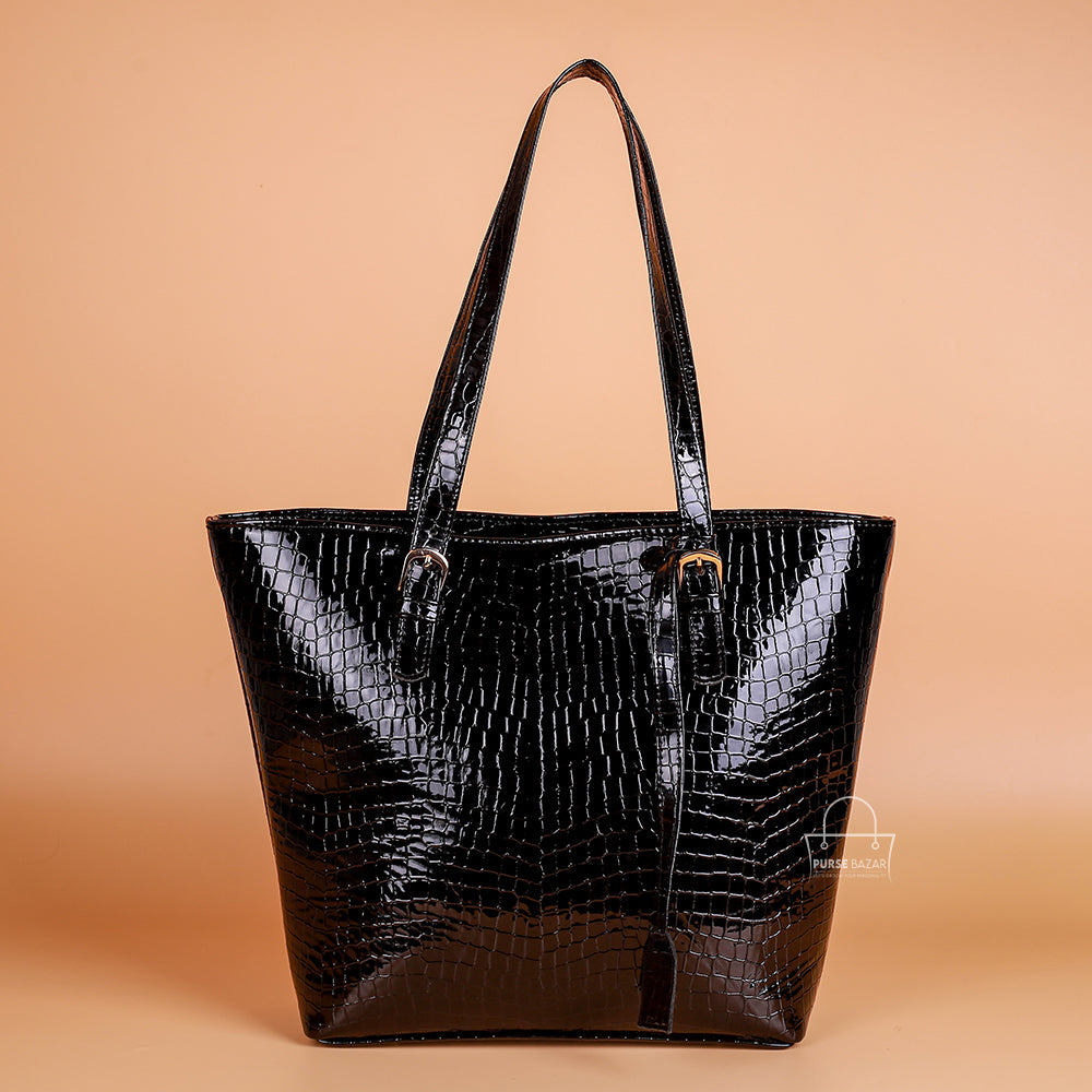 Black Carry All Tote Bag