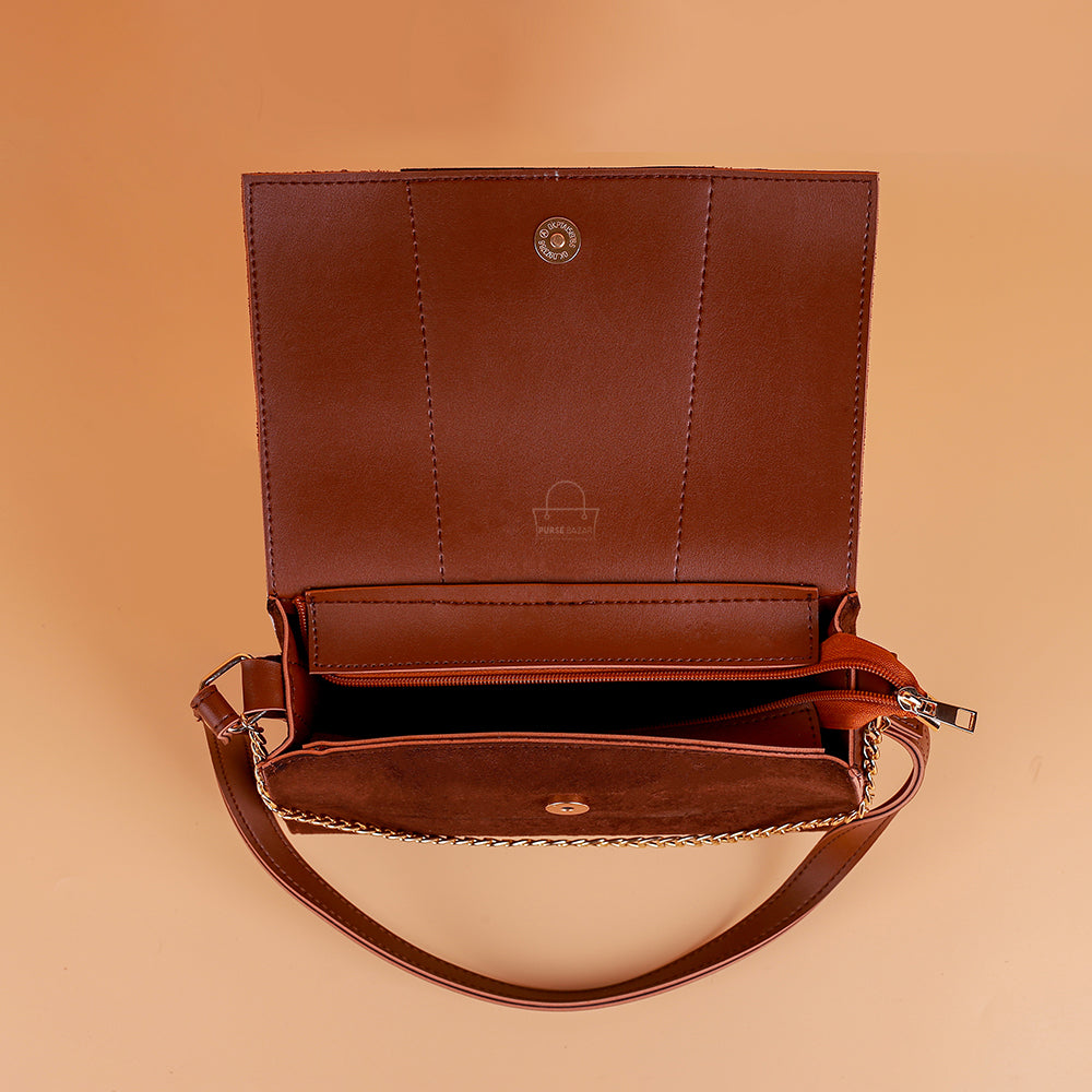 Sleeve Brown Crossbody Bag