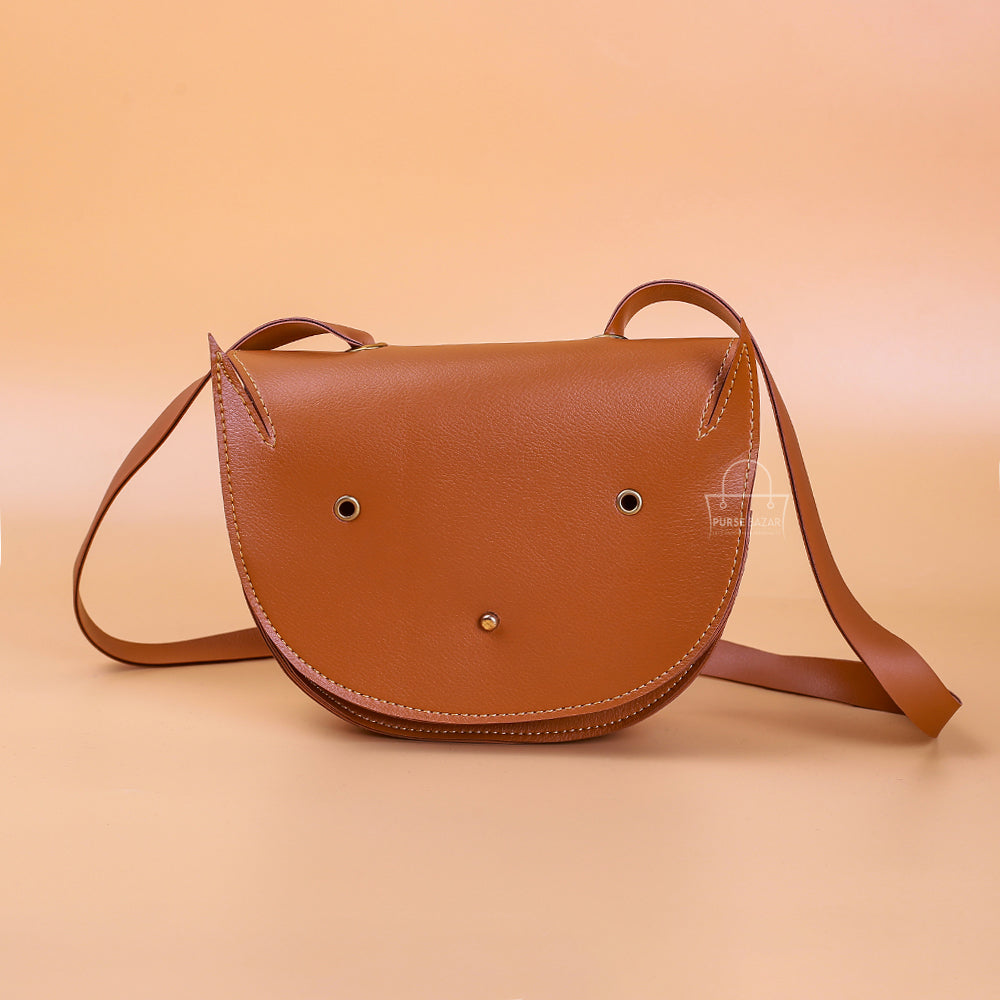 Crazy Horns Brown Kids Crossbody Bag