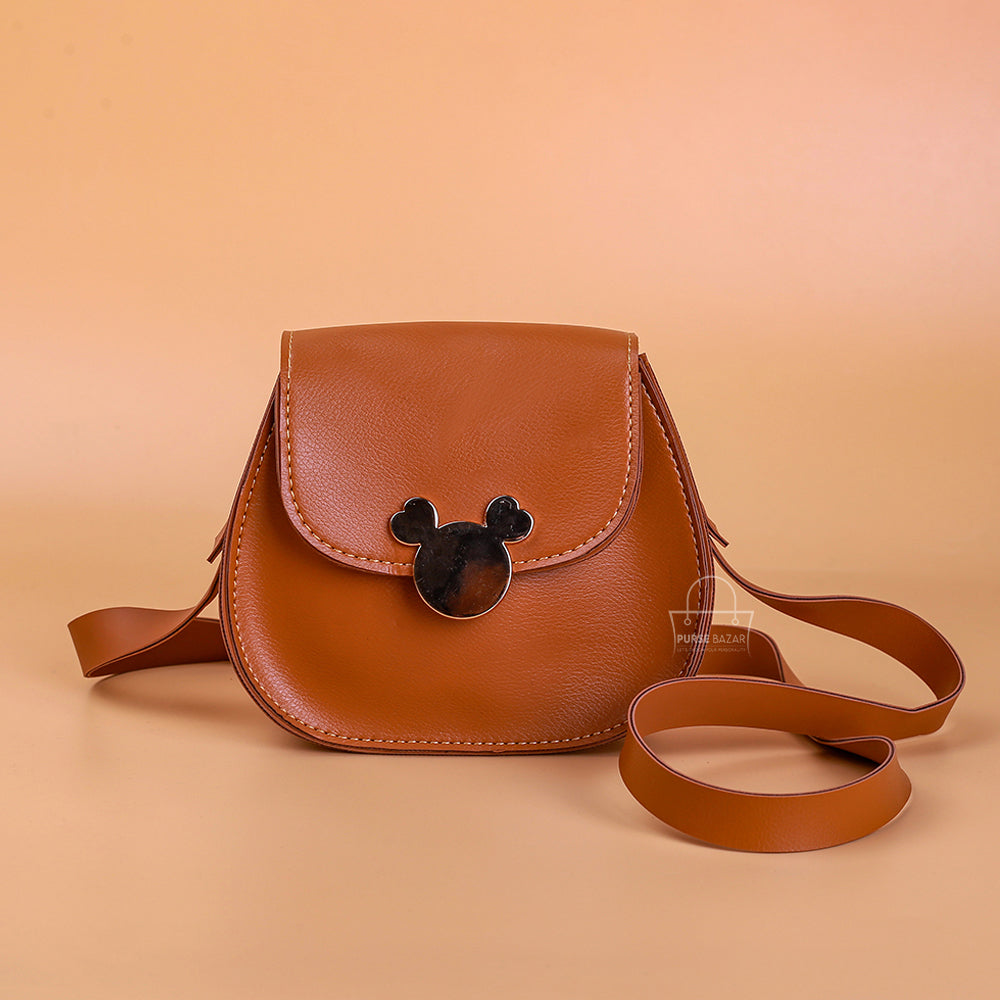 Mini Mickey Brown Crossbody Bag
