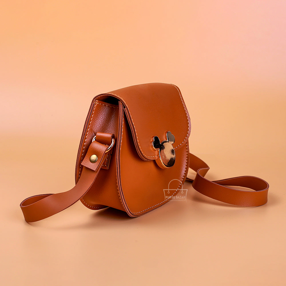 Mini Mickey Brown Crossbody Bag