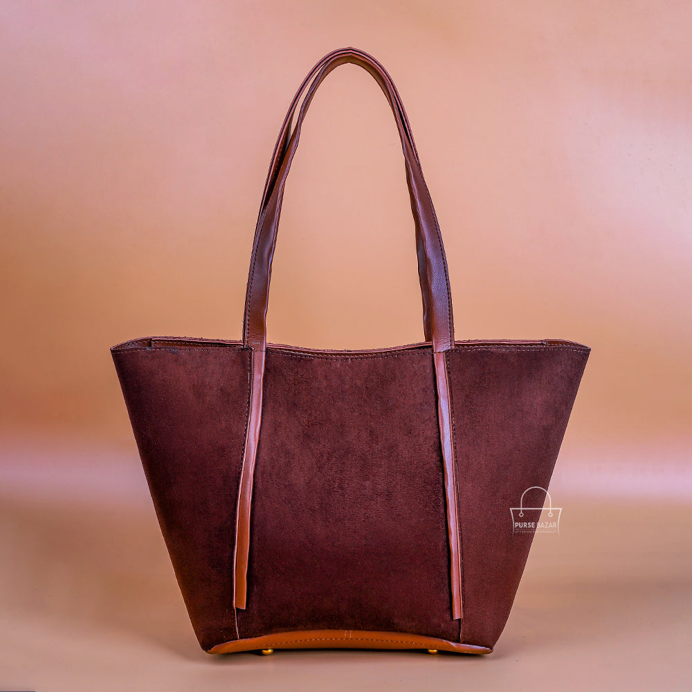 ROSEBUD brown TOTE BAG