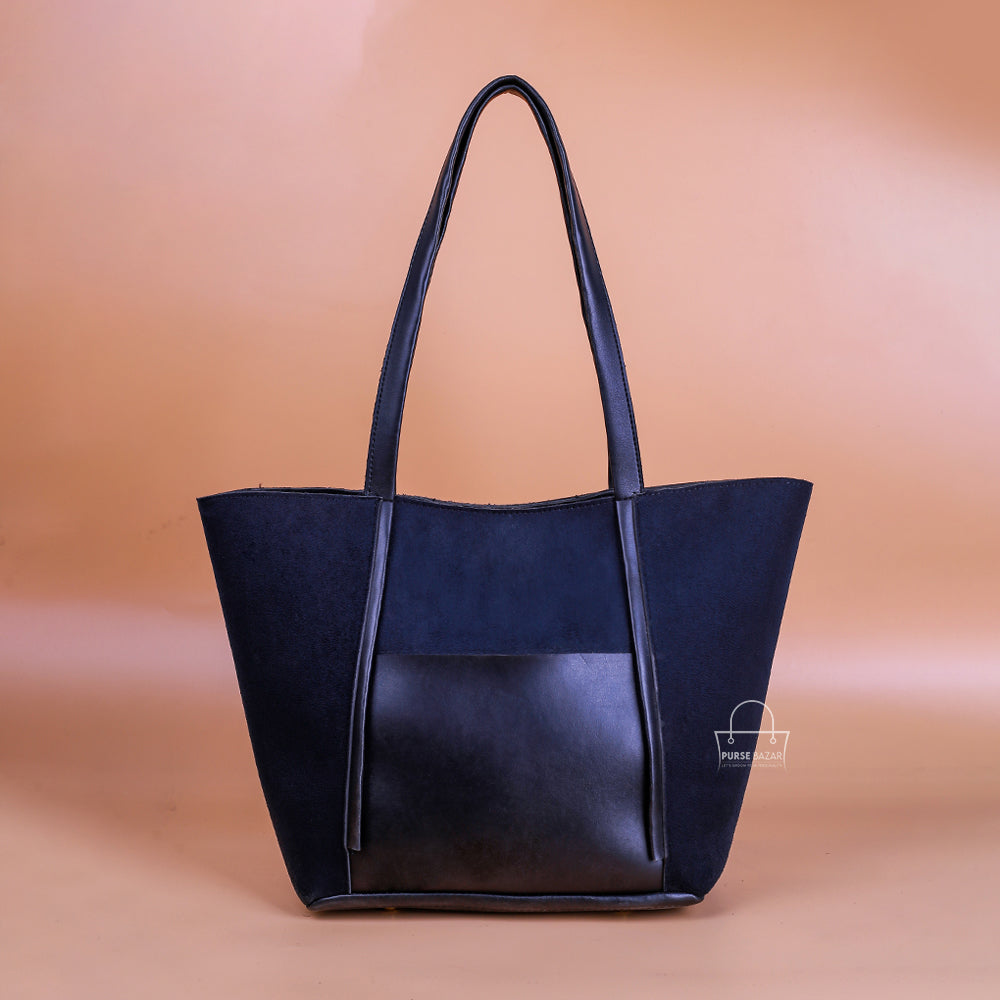 Rosebud Black Tote Bag