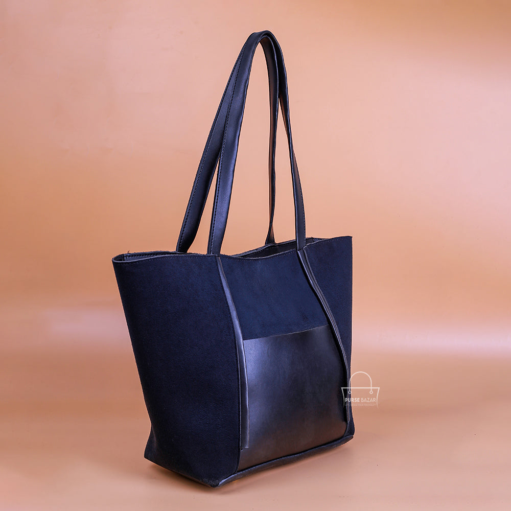 Rosebud Black Tote Bag