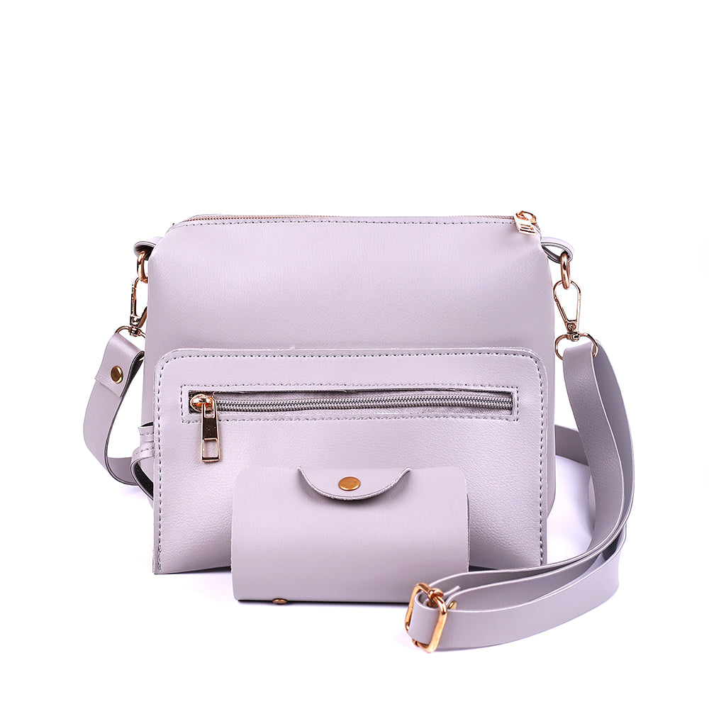 Delicacy 4 Pcs Stone Grey Handbag