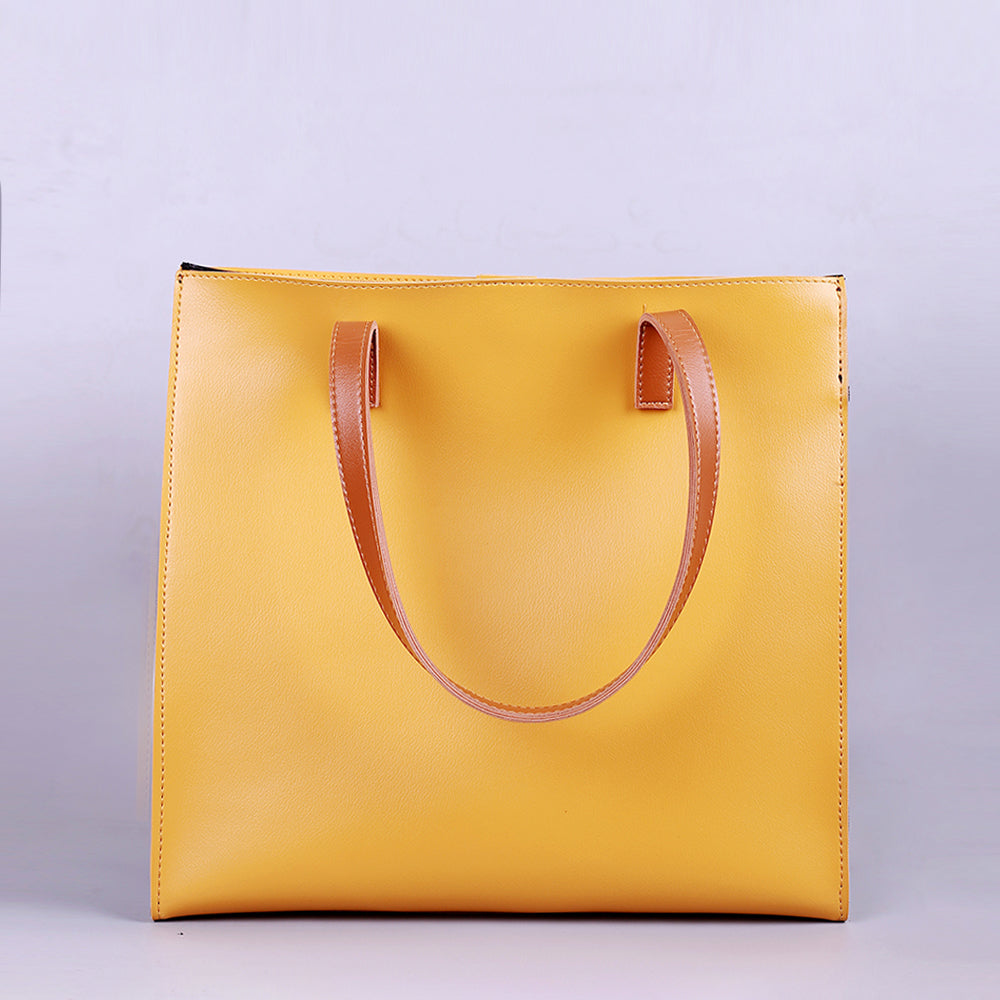 Double Trouble Yellow and Black Tote Bag