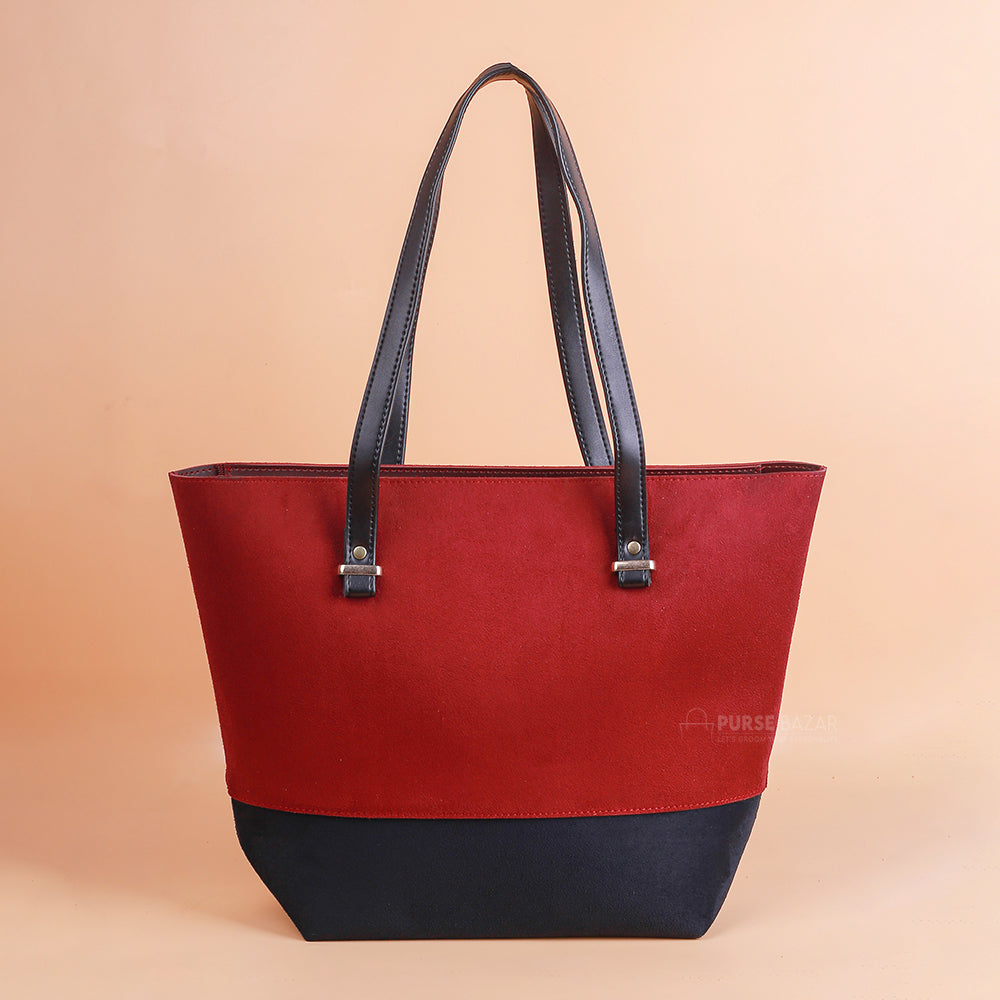 POSH MAROON AND BLACK TOTE BAGS