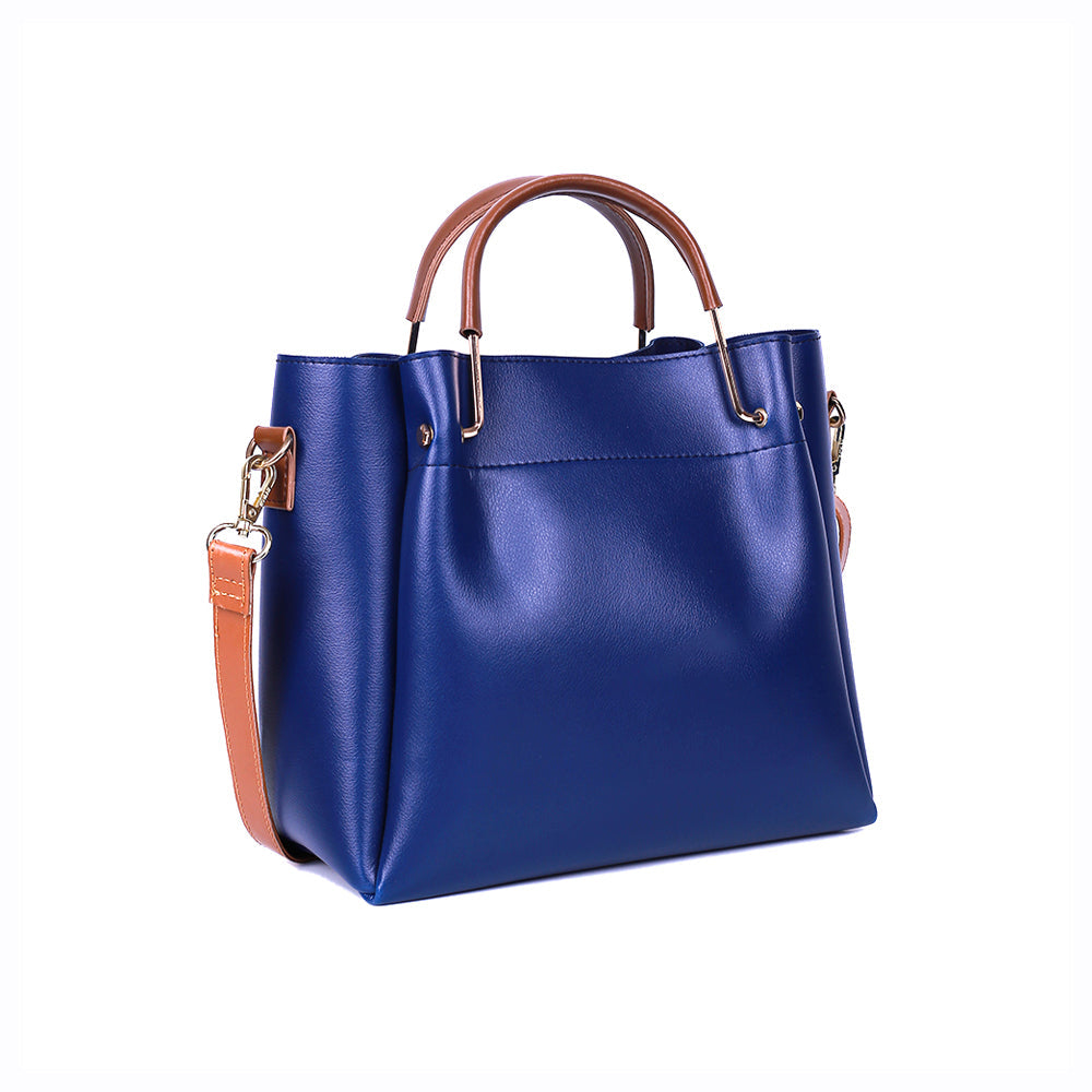 Job Joy Blue and Brown 2 Pcs Handbag