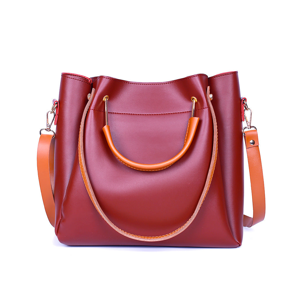 Daily Double Strap Maroon Handbag