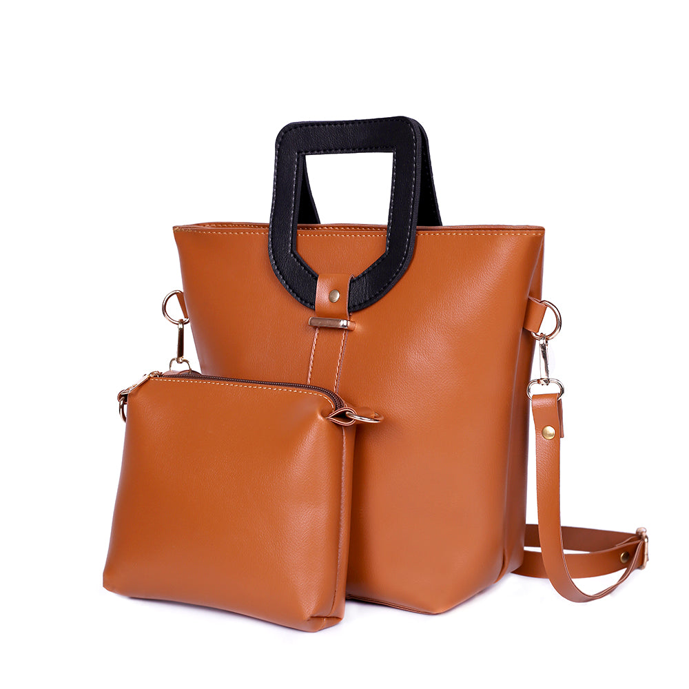 Hazel Brown 2 Pcs Handbag