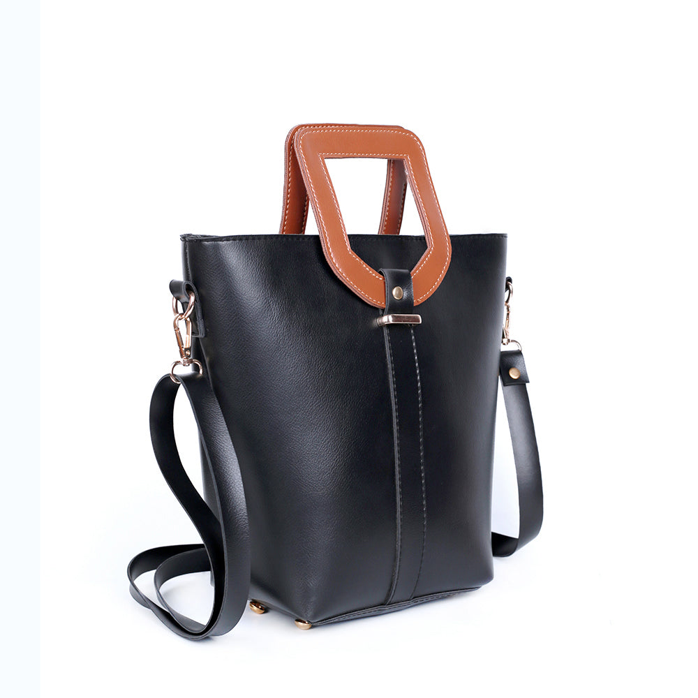 Hazel Black 2 Pcs Handbag