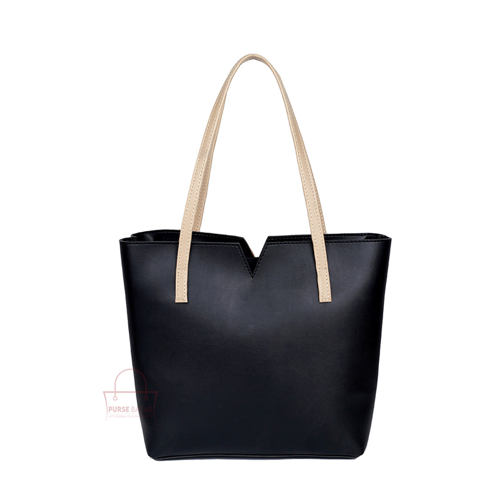 Trono Black and Skin Tote Bag