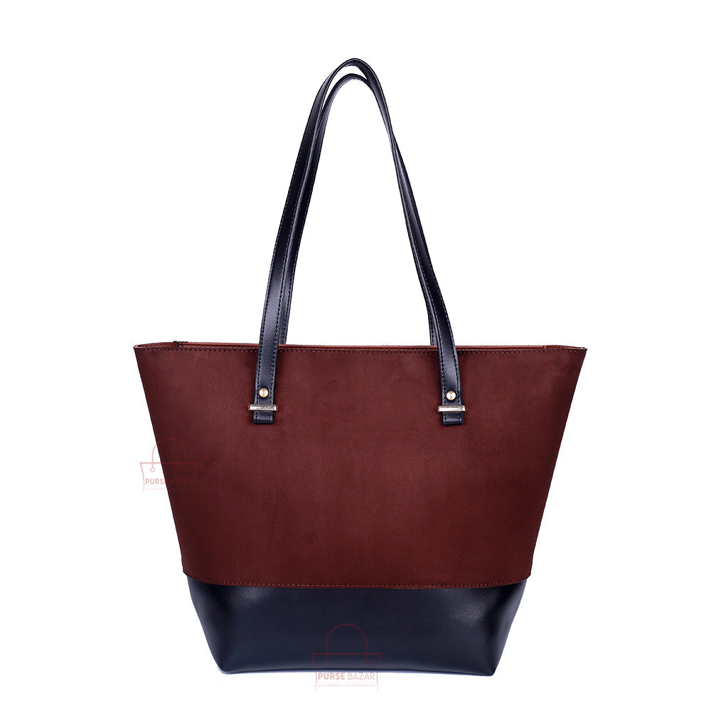 Posh Brown And Black Tote Bags