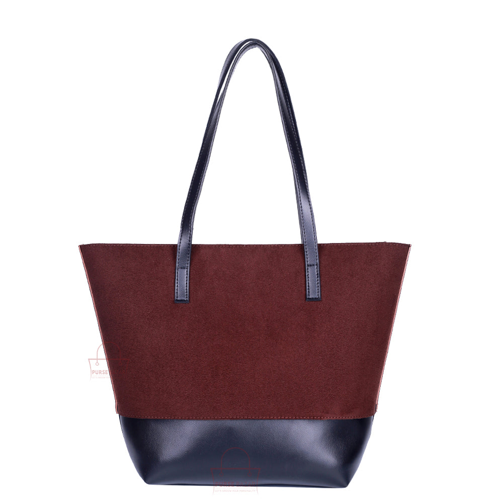 Posh Brown And Black Tote Bags