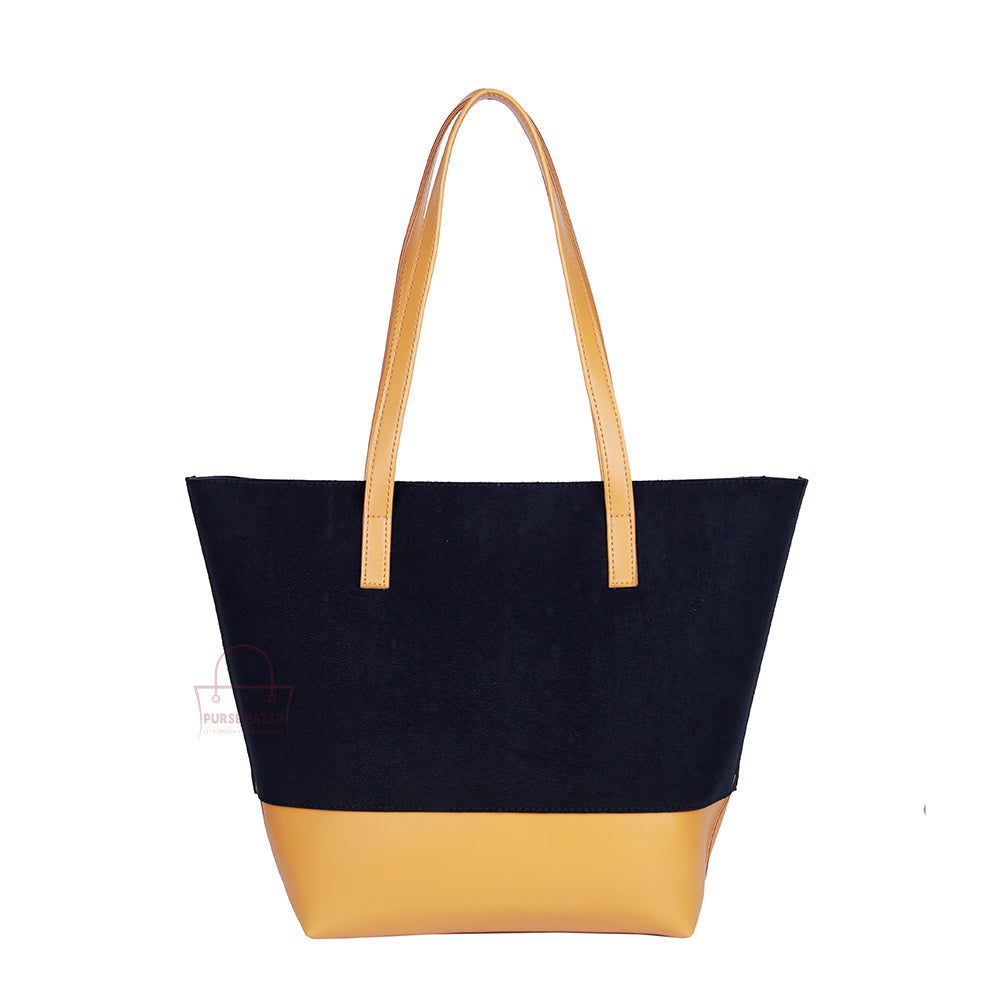 Posh Black And Yellow Tote Bags