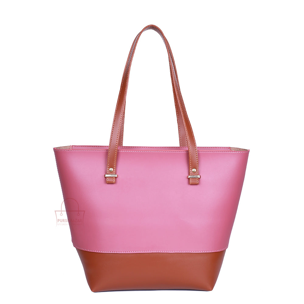 Posh Pink And Brown Tote Bags