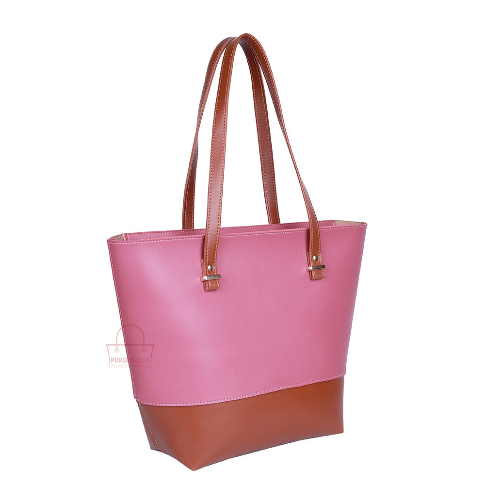 Posh Pink And Brown Tote Bags