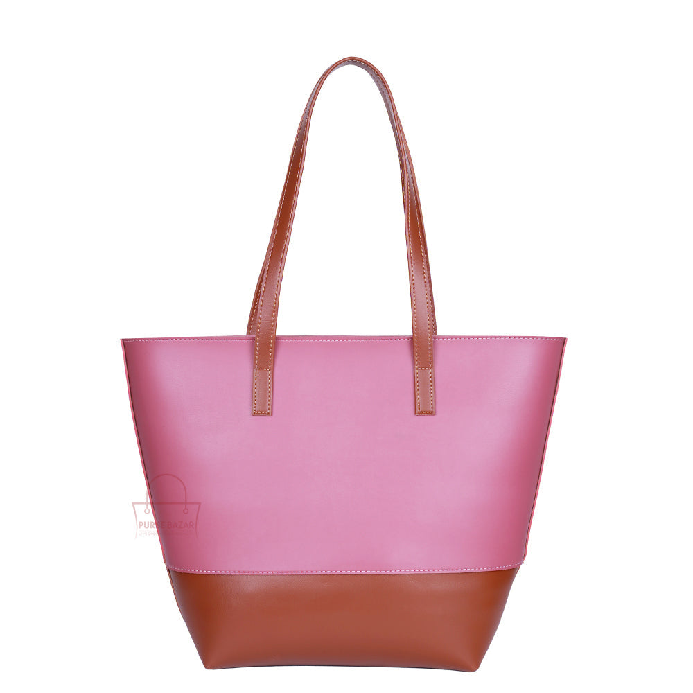 Posh Pink And Brown Tote Bags