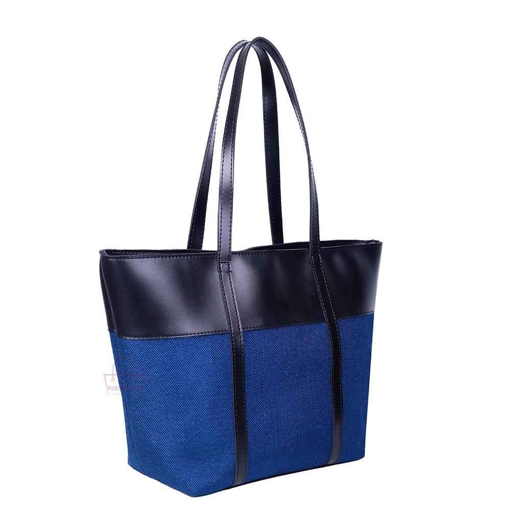Pairs Blue & Black Tote Bags