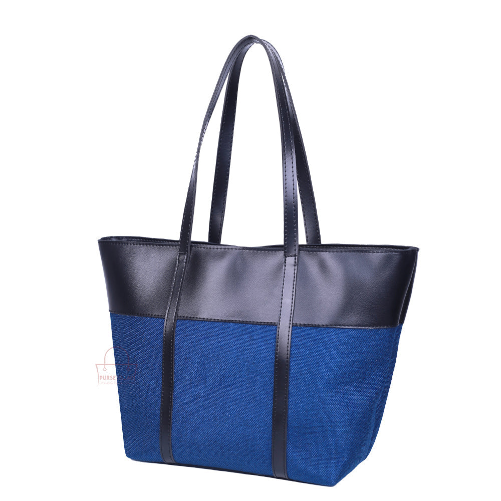 Pairs Blue & Black Tote Bags