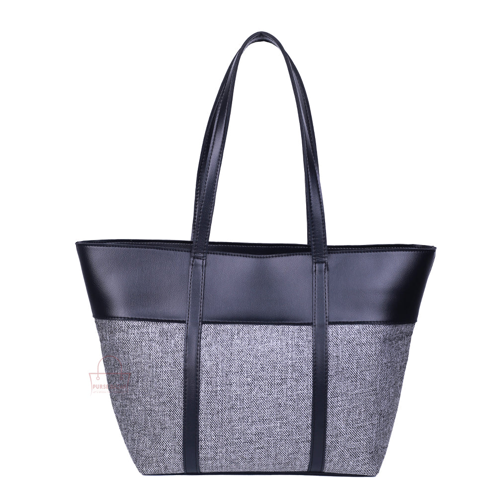 Pairs Grey & Black Tote Bags