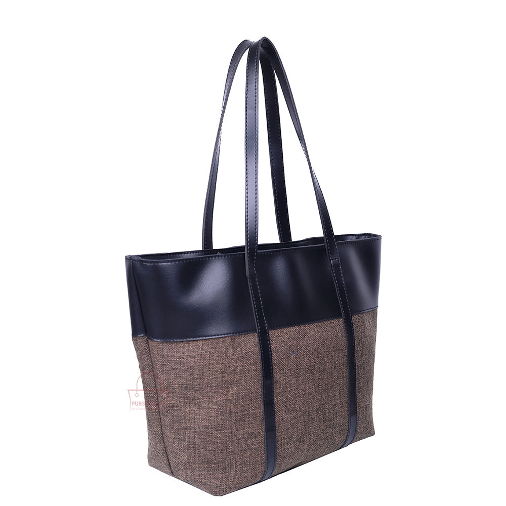 Pairs Brown & Black Tote Bags