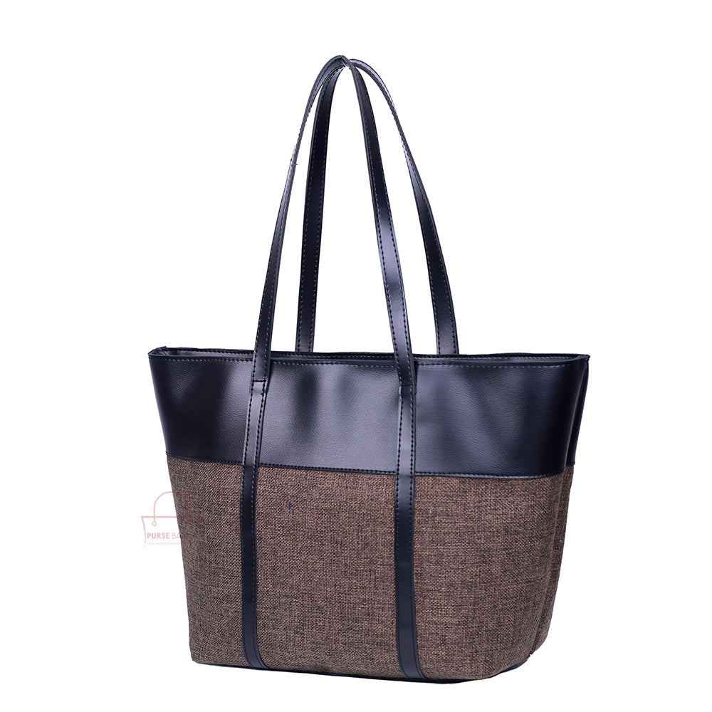 Pairs Brown & Black Tote Bags