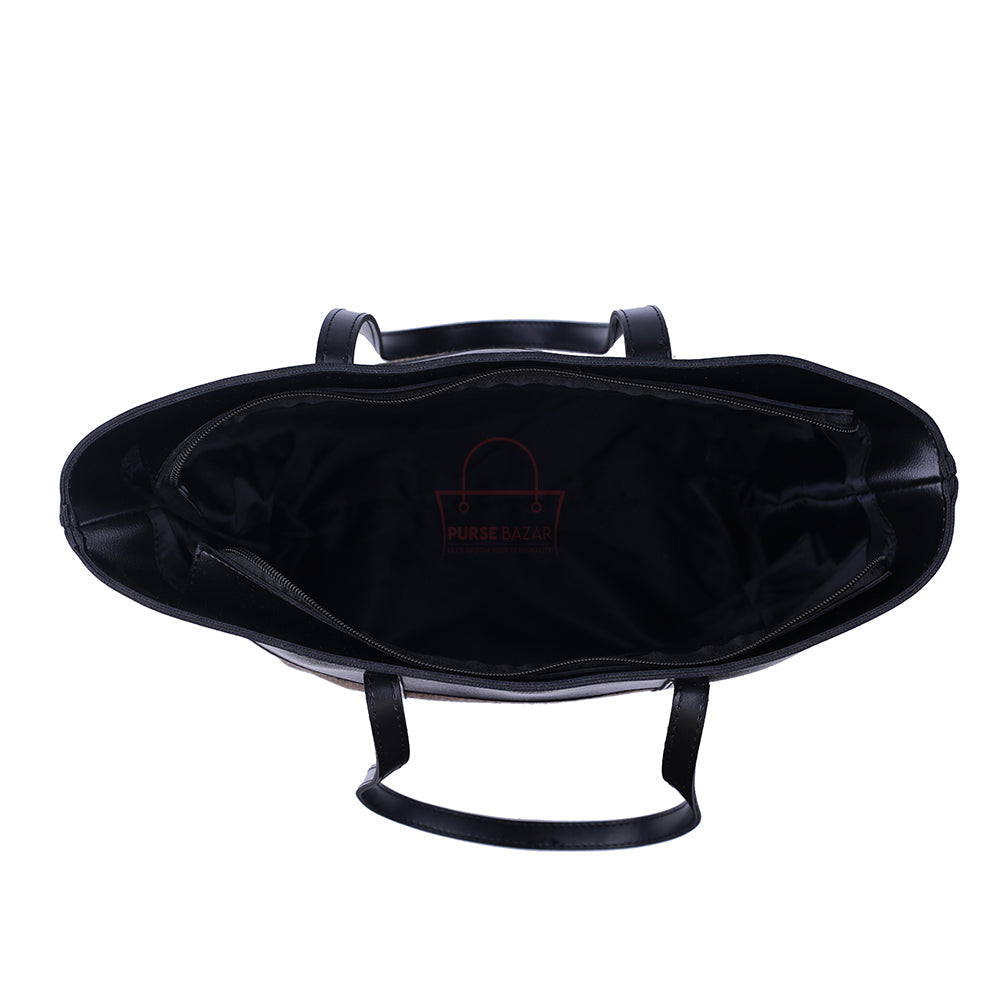 Pairs Grey & Black Tote Bags