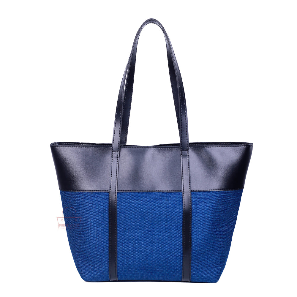 Pairs Blue & Black Tote Bags