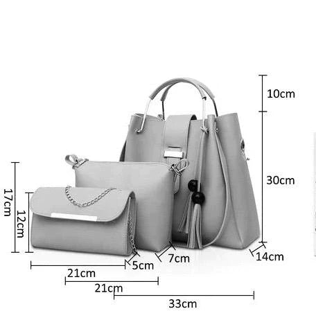 Queen 3 Pcs Blue Handbag