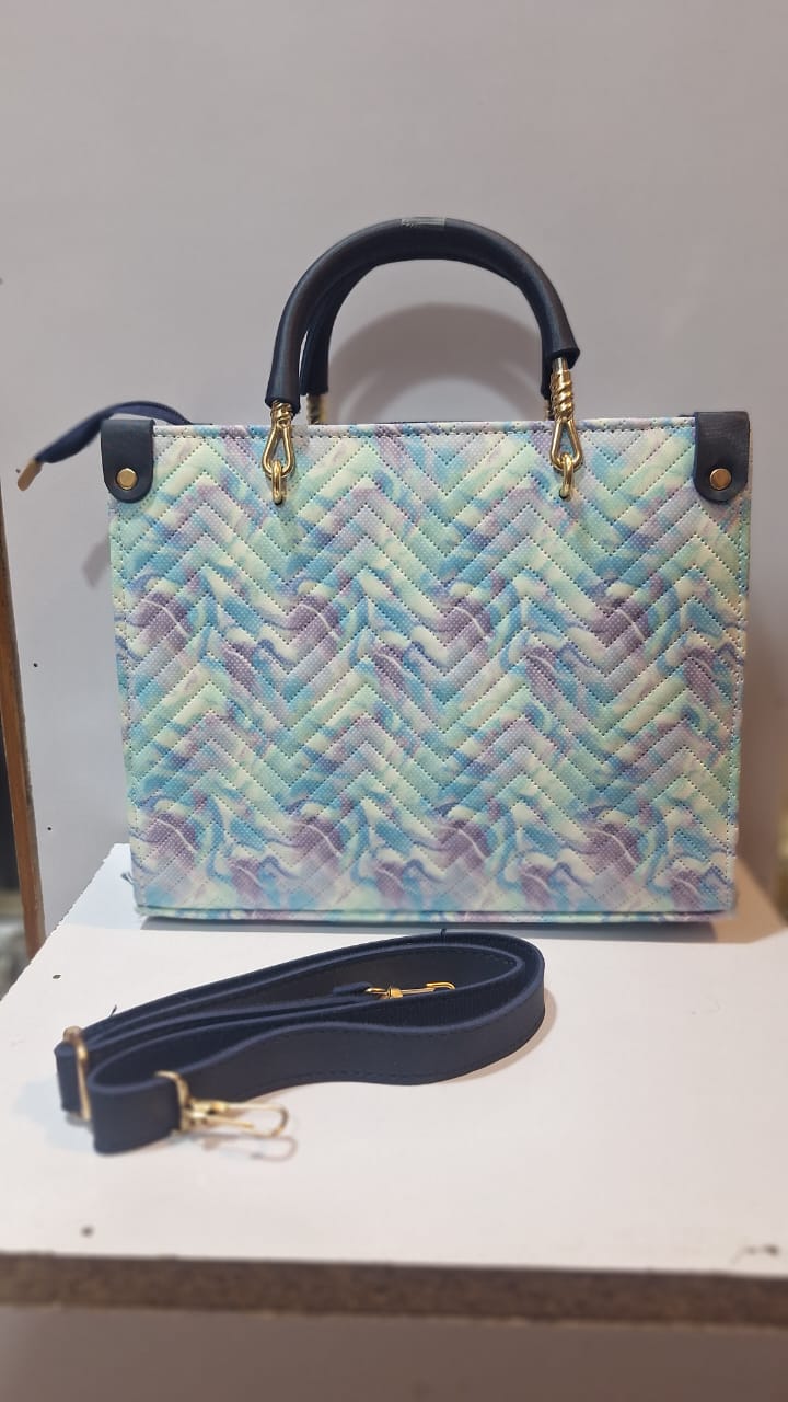 Elegant Pastel Chevron Handbag
