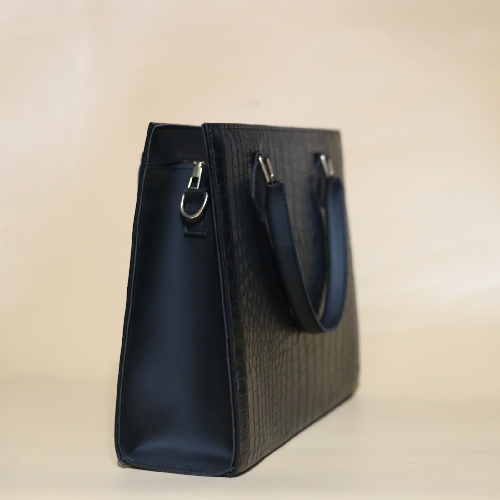 Croc Black Luxury 2 Pcs Tote Set