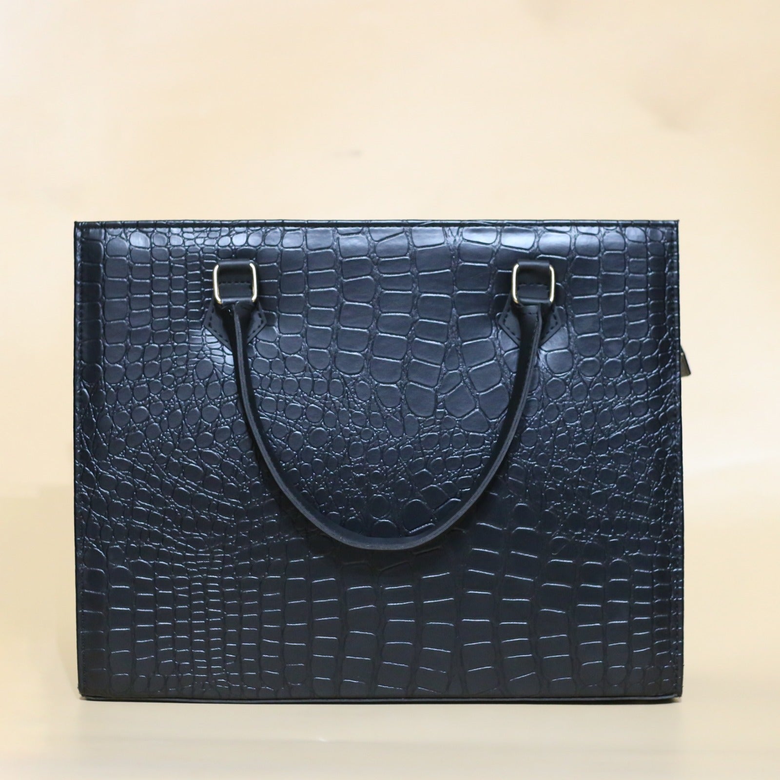 Croc Black Luxury 2 Pcs Tote Set